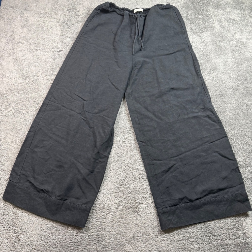 Onia Linen Lyocell Wide-Leg Drawstring Pants